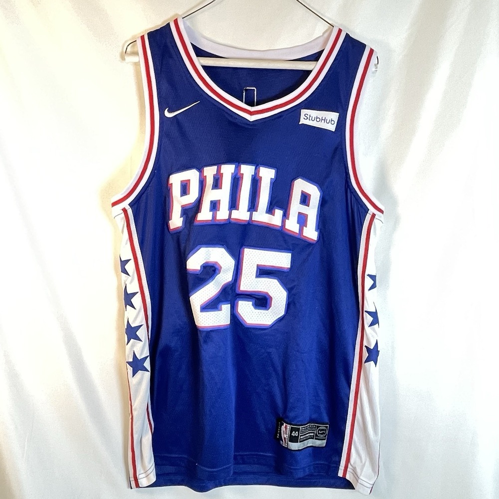 Nike StubHub Ben Simmons #25 NBA Philadelphia 76ers‎ Jersey 44 Swingman